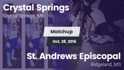 Matchup: Crystal Springs vs. St. Andrews Episcopal  2016