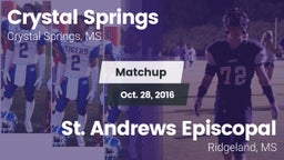 Matchup: Crystal Springs vs. St. Andrews Episcopal  2016