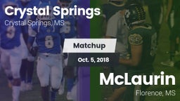 Matchup: Crystal Springs vs. McLaurin  2018