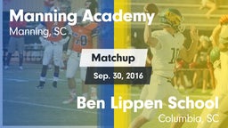 Matchup: Manning Academy vs. Ben Lippen School 2016