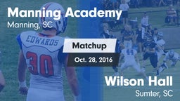 Matchup: Manning Academy vs. Wilson Hall  2016