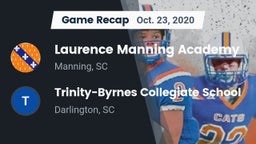 Recap: Laurence Manning Academy  vs. Trinity-Byrnes Collegiate School 2020