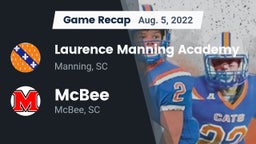 Recap: Laurence Manning Academy vs. McBee  2022