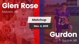 Matchup: Glen Rose vs. Gurdon  2016