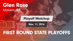 Matchup: Glen Rose vs. FIRST ROUND STATE PLAYOFFS 2016