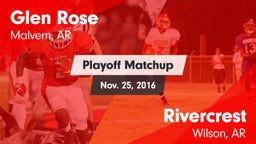 Matchup: Glen Rose vs. Rivercrest  2016
