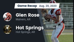 Recap: Glen Rose  vs. Hot Springs  2020