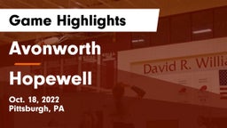 Avonworth  vs Hopewell  Game Highlights - Oct. 18, 2022