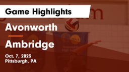 Avonworth  vs Ambridge  Game Highlights - Oct. 7, 2023