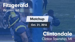 Matchup: Fitzgerald vs. Clintondale  2016