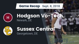 Recap: Hodgson Vo-Tech  vs. Sussex Central  2018