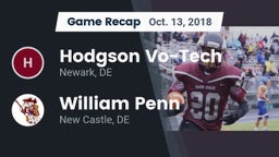 Recap: Hodgson Vo-Tech  vs. William Penn  2018