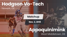 Matchup: Hodgson Vo-Tech vs. Appoquinimink  2018