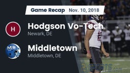 Recap: Hodgson Vo-Tech  vs. Middletown  2018