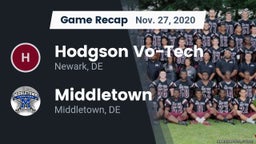 Recap: Hodgson Vo-Tech  vs. Middletown  2020