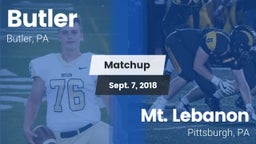 Matchup: Butler vs. Mt. Lebanon  2018