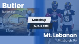 Matchup: Butler vs. Mt. Lebanon  2019