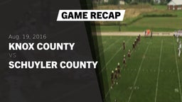 Recap: Knox County  vs. Schuyler County 2016