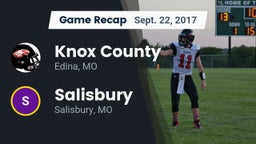 Recap: Knox County  vs. Salisbury  2017