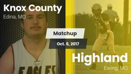 Matchup: Knox County vs. Highland  2017