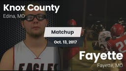 Matchup: Knox County vs. Fayette  2017