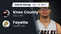 Recap: Knox County  vs. Fayette  2017