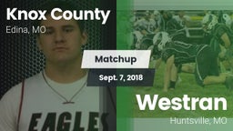 Matchup: Knox County vs. Westran  2018