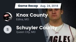 Recap: Knox County  vs. Schuyler County 2018