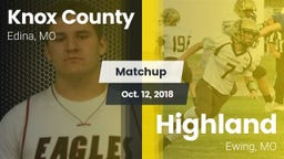 Matchup: Knox County vs. Highland  2018