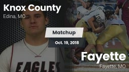 Matchup: Knox County vs. Fayette  2018