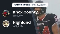 Recap: Knox County  vs. Highland  2018