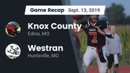 Recap: Knox County  vs. Westran  2019
