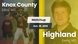 Matchup: Knox County vs. Highland  2019