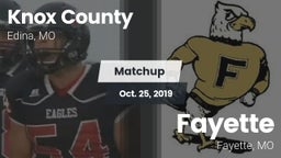 Matchup: Knox County vs. Fayette  2019