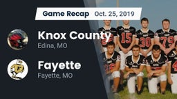 Recap: Knox County  vs. Fayette  2019
