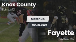 Matchup: Knox County vs. Fayette  2020