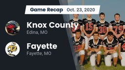 Recap: Knox County  vs. Fayette  2020