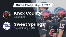 Recap: Knox County  vs. Sweet Springs  2022