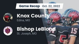 Recap: Knox County  vs. Bishop LeBlond  2022