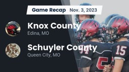 Recap: Knox County  vs. Schuyler County 2023