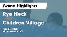 Rye Neck  vs Children Village Game Highlights - Jan. 26, 2022