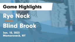 Rye Neck  vs Blind Brook  Game Highlights - Jan. 10, 2023