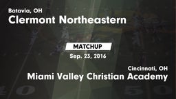 Matchup: Clermont Northeaster vs. Miami Valley Christian Academy  2016