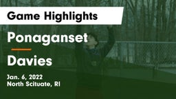 Ponaganset  vs Davies  Game Highlights - Jan. 6, 2022