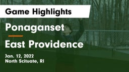 Ponaganset  vs East Providence  Game Highlights - Jan. 12, 2022