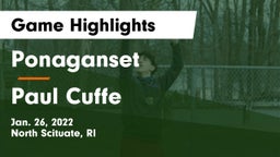 Ponaganset  vs Paul Cuffe Game Highlights - Jan. 26, 2022