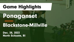 Ponaganset  vs Blackstone-Millville  Game Highlights - Dec. 28, 2022