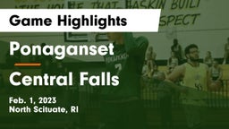 Ponaganset  vs Central Falls  Game Highlights - Feb. 1, 2023
