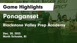 Ponaganset  vs Blackstone Valley Prep Academy Game Highlights - Dec. 20, 2023