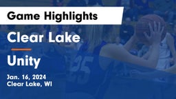Clear Lake  vs Unity  Game Highlights - Jan. 16, 2024